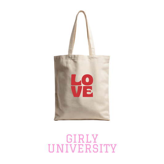 Girly University Mini Tote - Love Edition